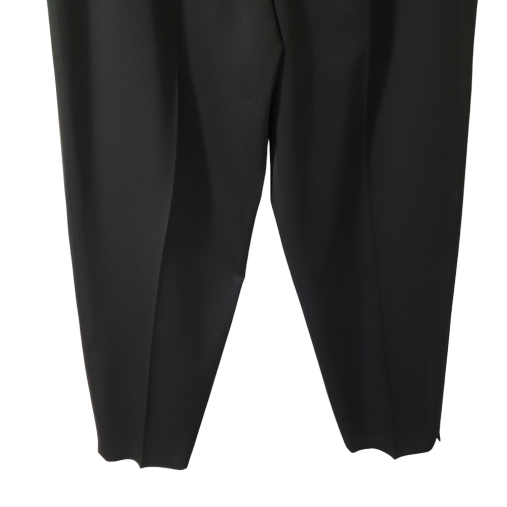 Talbots Womens Stretch Black Side Zip Flat Front Trouser Dress Pants Sz 14 - Picture 3 of 12